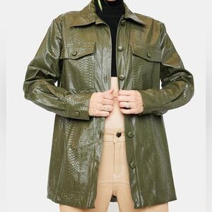 🐍4SI3NNA Green Snake Textured Jacket
